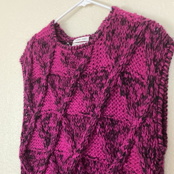 Vintage Sweaters Vintage Chunky Hand Knit Sweater Vest M Poshmark
